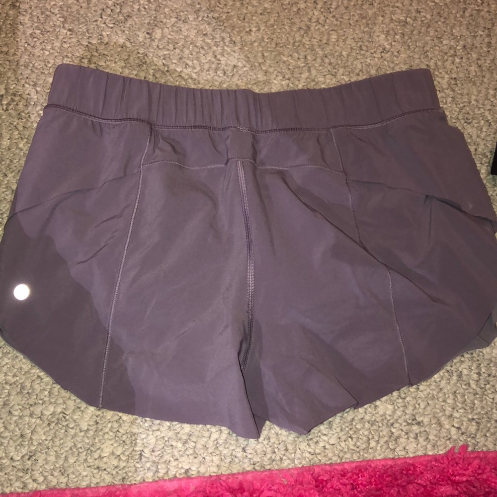 Grey/purple Lulu lemon shorts